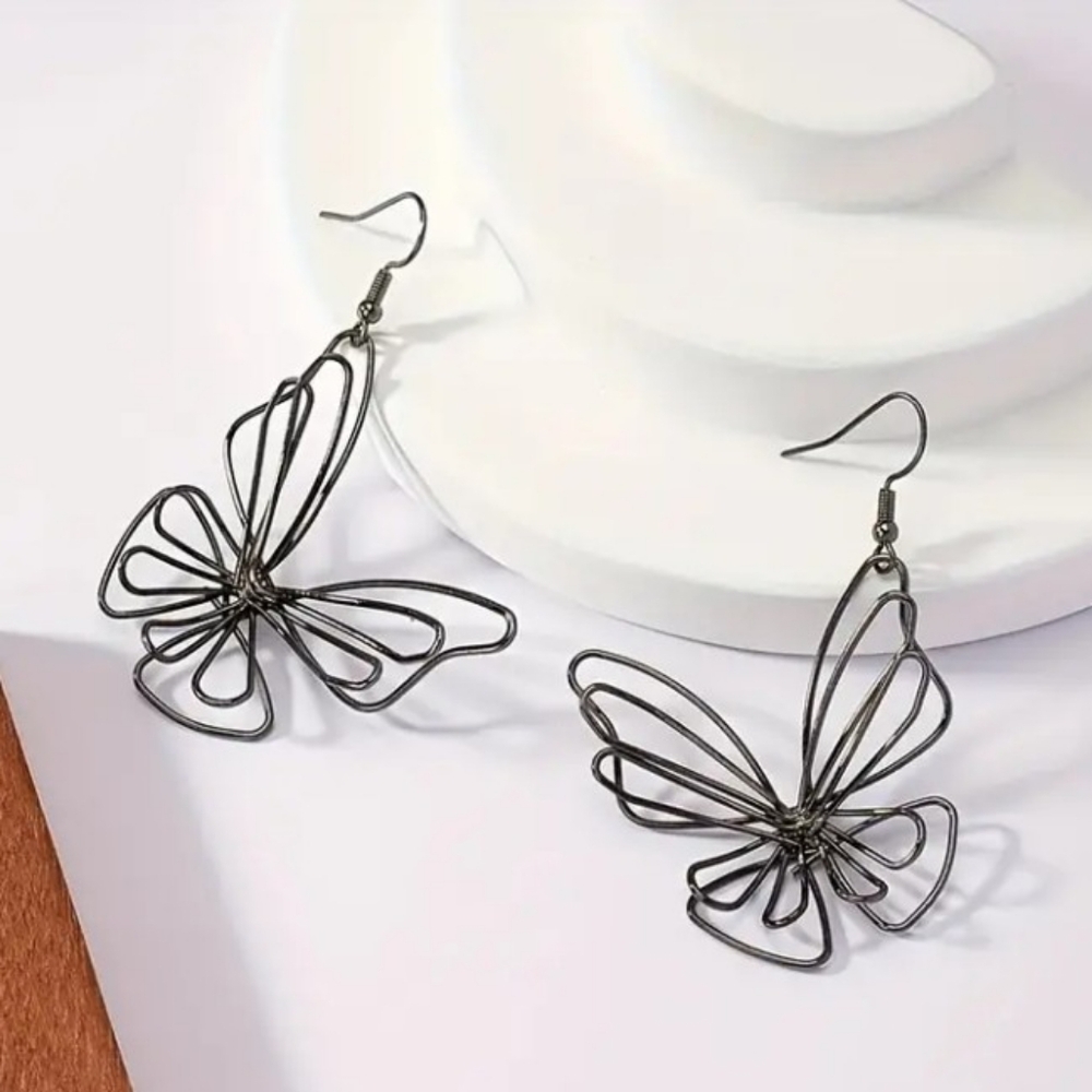 Black Butterfly Earrings